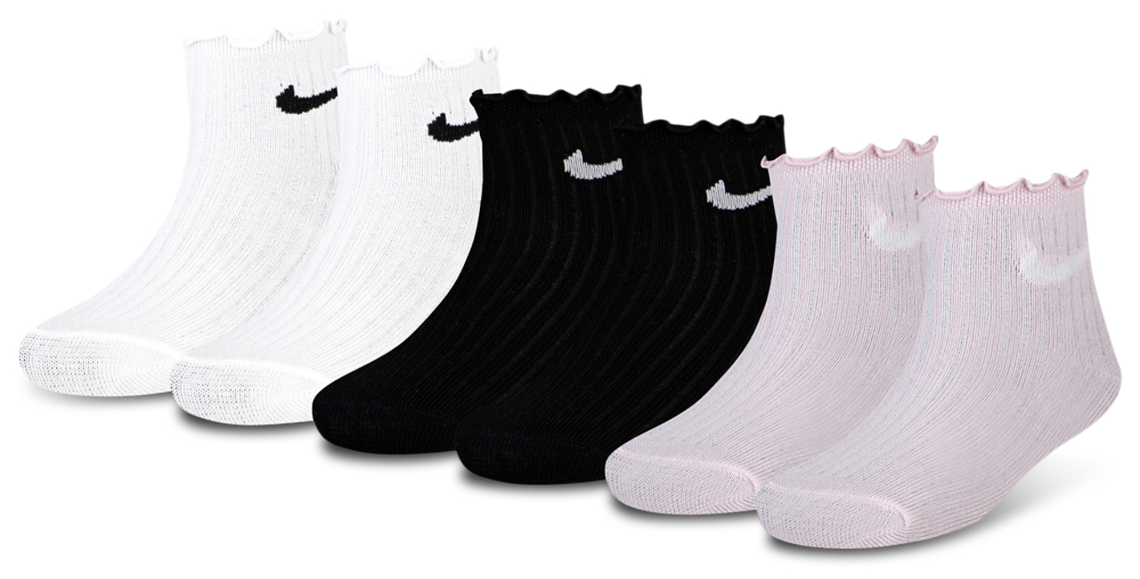 Nike Lot de 6 paires de chaussettes à ourlet en laitue Image 1 de 2. Appuyez pour ouvrir la galerie de photos.