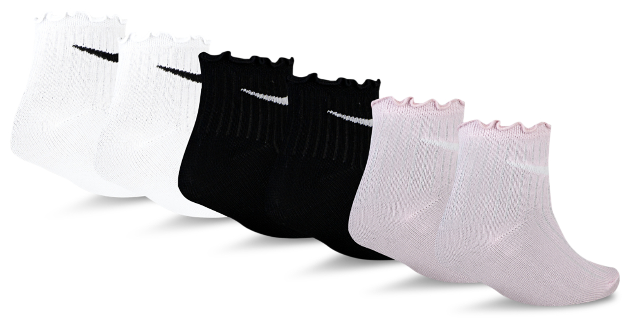 Nike Lot de 6 paires de chaussettes à ourlet en laitue Image 2 de 2. Appuyez pour ouvrir la galerie de photos.