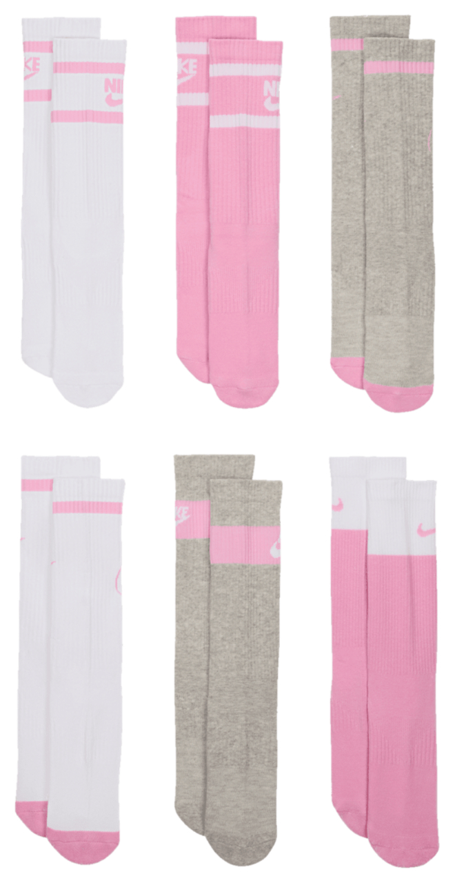 Nike 6 Pack Cushioned Crew Socks  Image 4 of 6. Tap to open photo gallery.