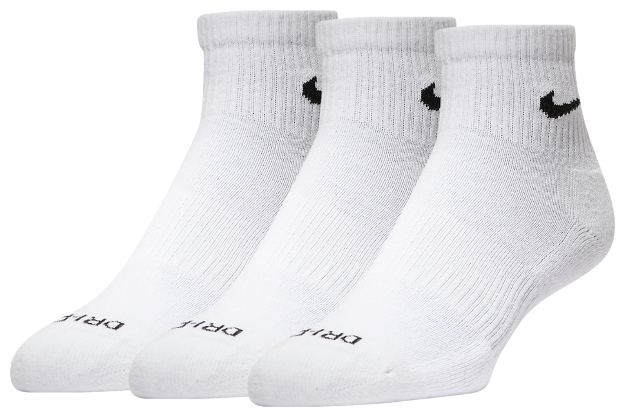 Nike 3 Pack Dri-FIT Plus Quarter Socks  Image 1 of 3. Tap to open photo gallery.