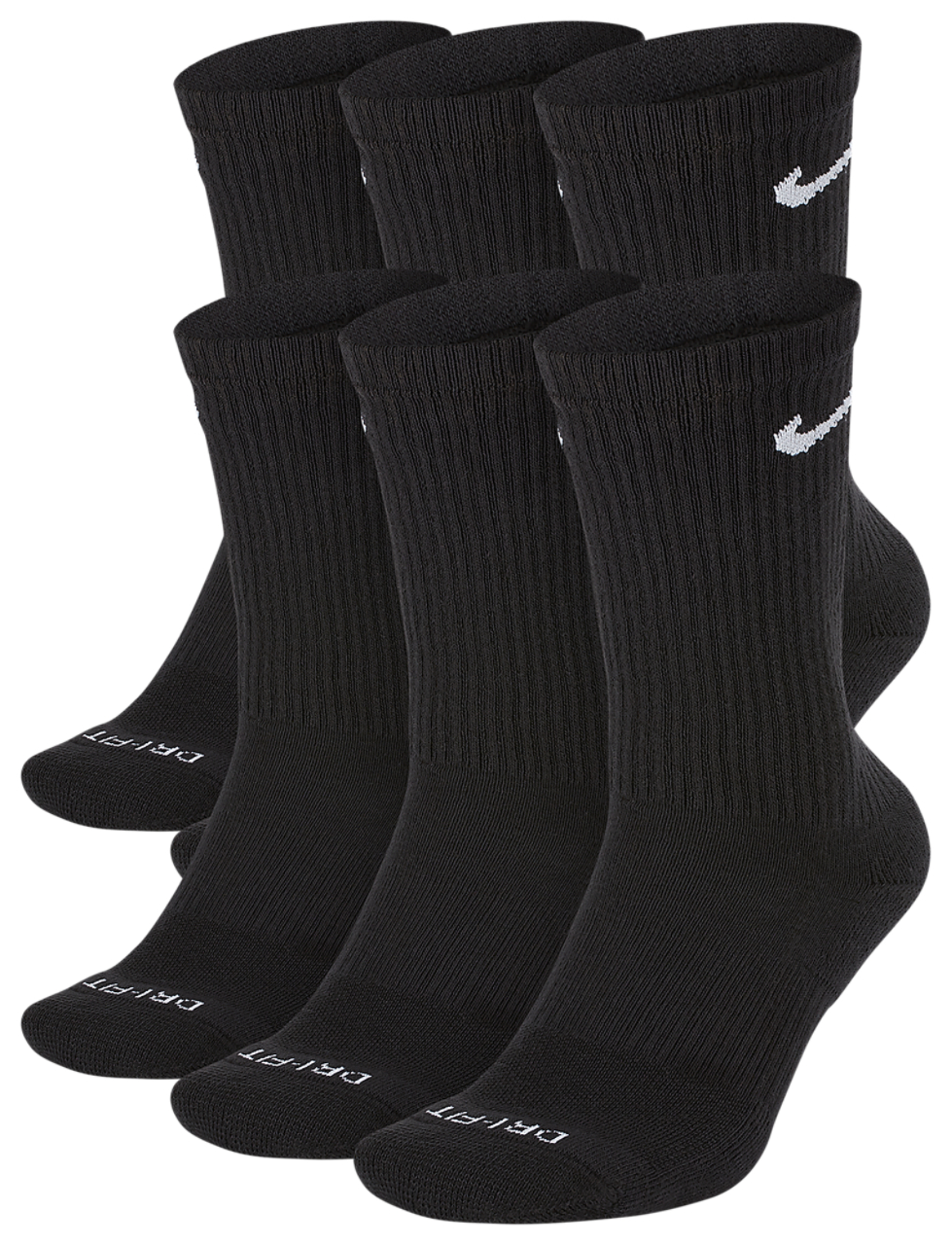 Nike 6 Pack Everyday Plus Cushioned Socks  Image 1 of 3. Tap to open photo gallery.