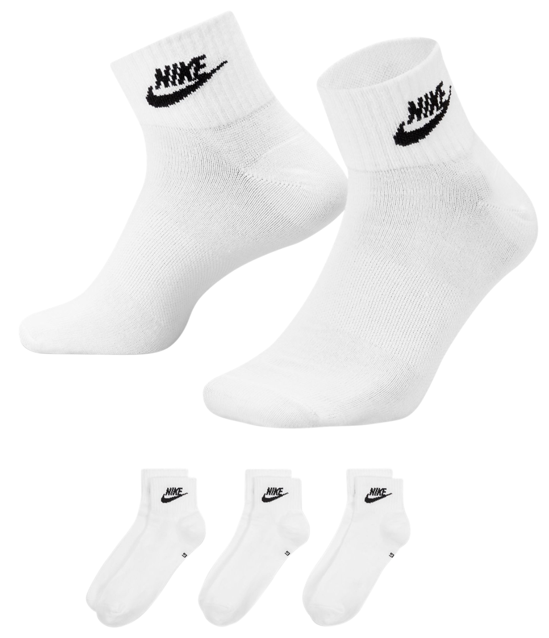 Nike Emballage de 3 paires de chaussettes à la cheville Image 2 de 4. Appuyez pour ouvrir la galerie de photos.