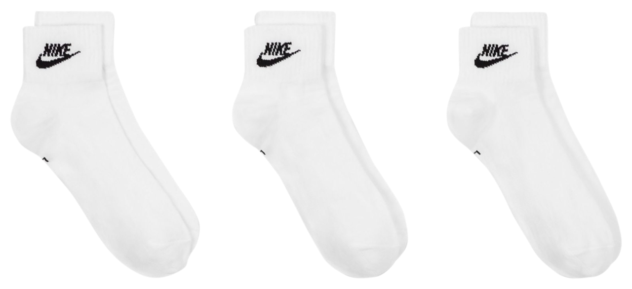 Nike Emballage de 3 paires de chaussettes à la cheville Image 4 de 4. Appuyez pour ouvrir la galerie de photos.