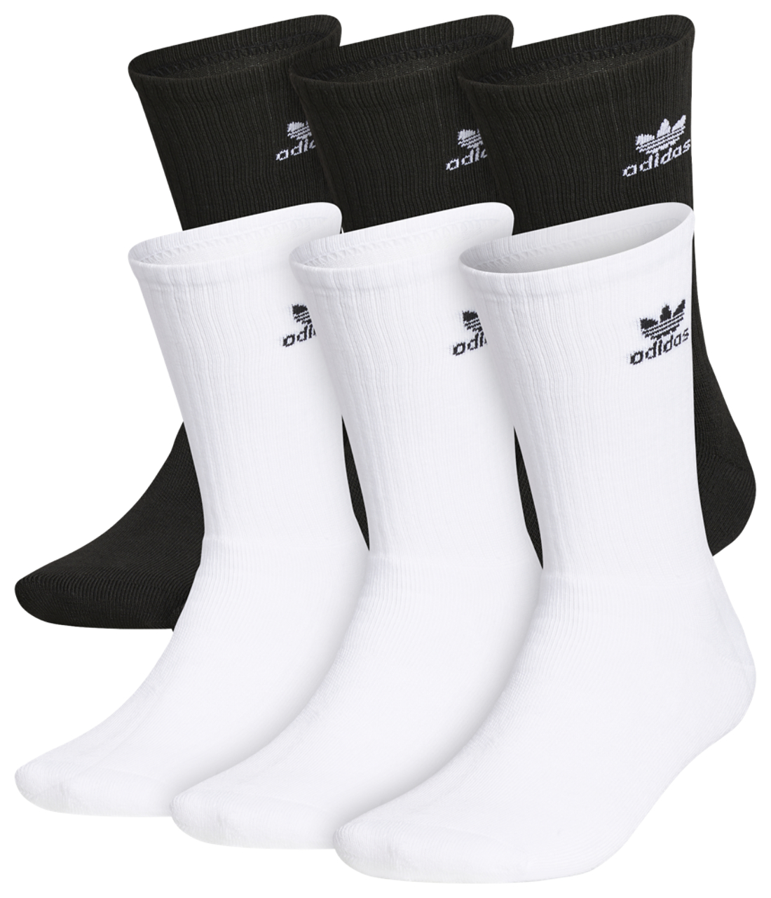 adidas Originals Trefoil 6 Pack Crew Socks  Image 1 of 3. Tap to open photo gallery.