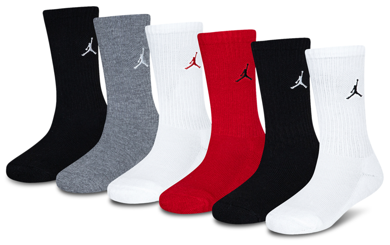 Jordan Legend Crew Socks 6-Pack  Image 1 of 2. Tap to open photo gallery.