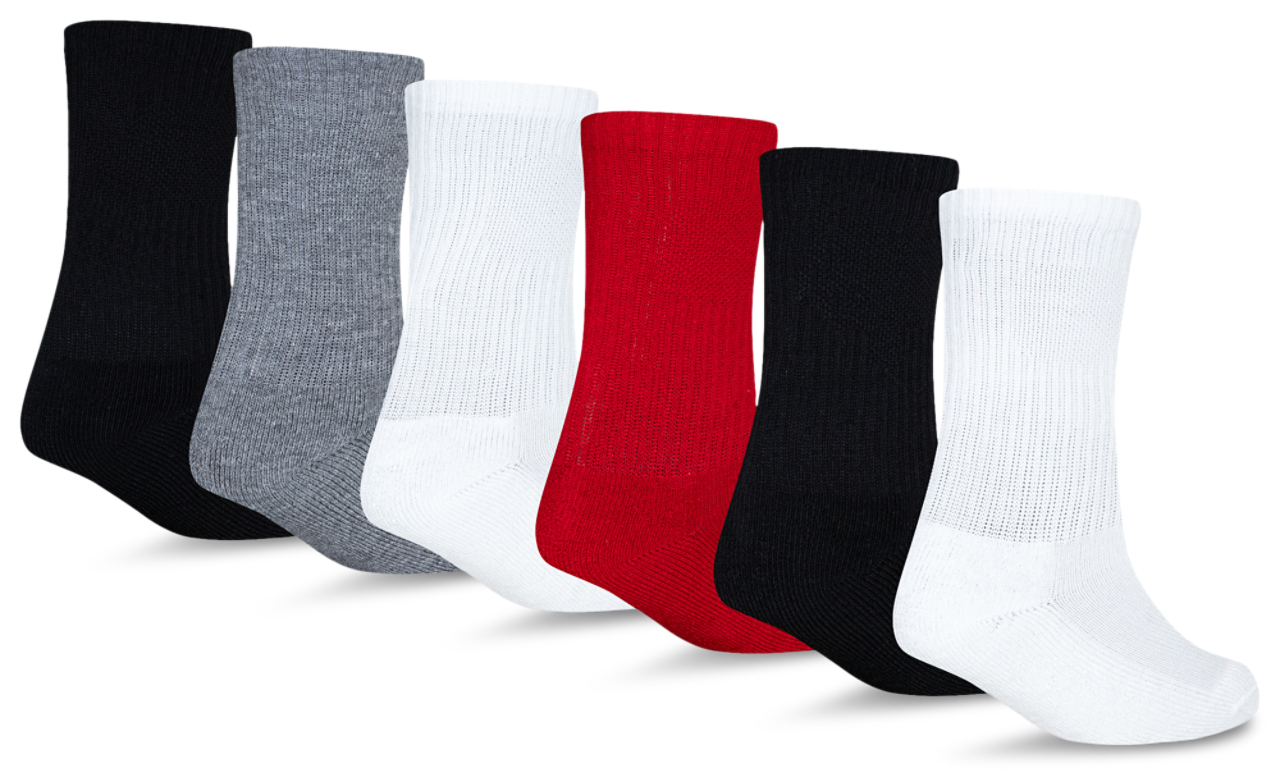 Jordan Legend Crew Socks 6-Pack  Image 2 of 2. Tap to open photo gallery.