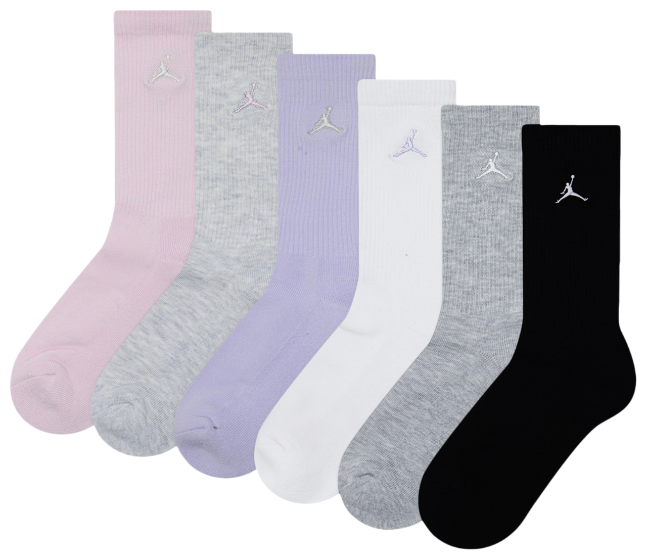 Jordan Everyday Essentials 6Pk Crew Sock  Image 1 of 2. Tap to open photo gallery.