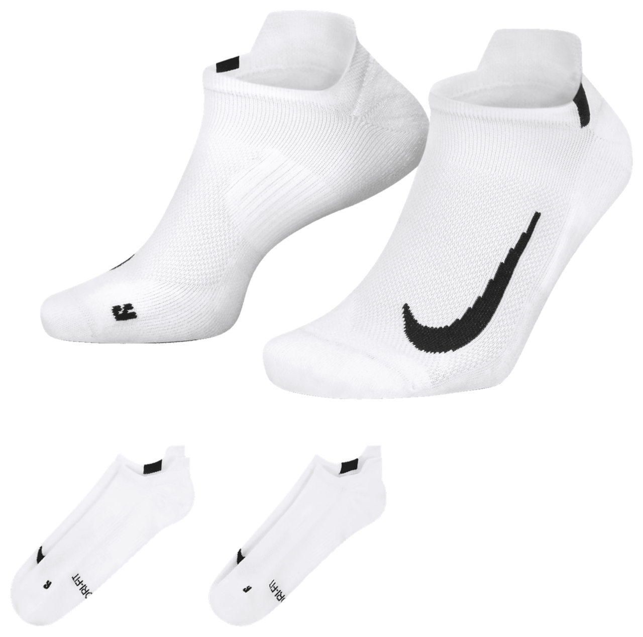 Nike Paquet de 2 paires de chaussettes invisibles Multiplier Image 1 de 4. Appuyez pour ouvrir la galerie de photos.