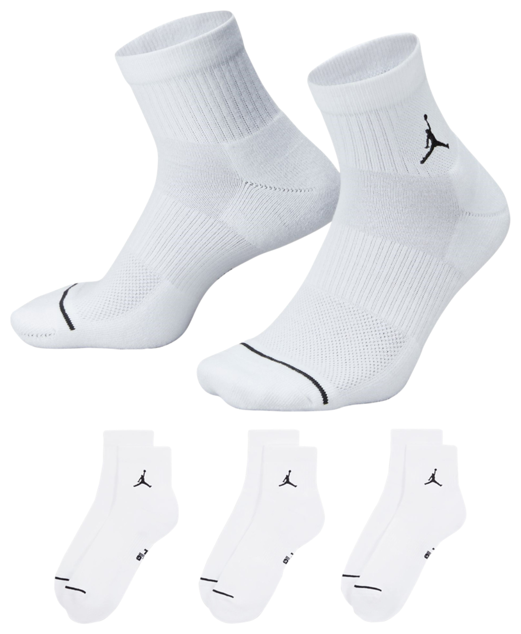 Jordan Every Day Cushioned Ankle 3 Pack  Image 1 of 5. Tap to open photo gallery.