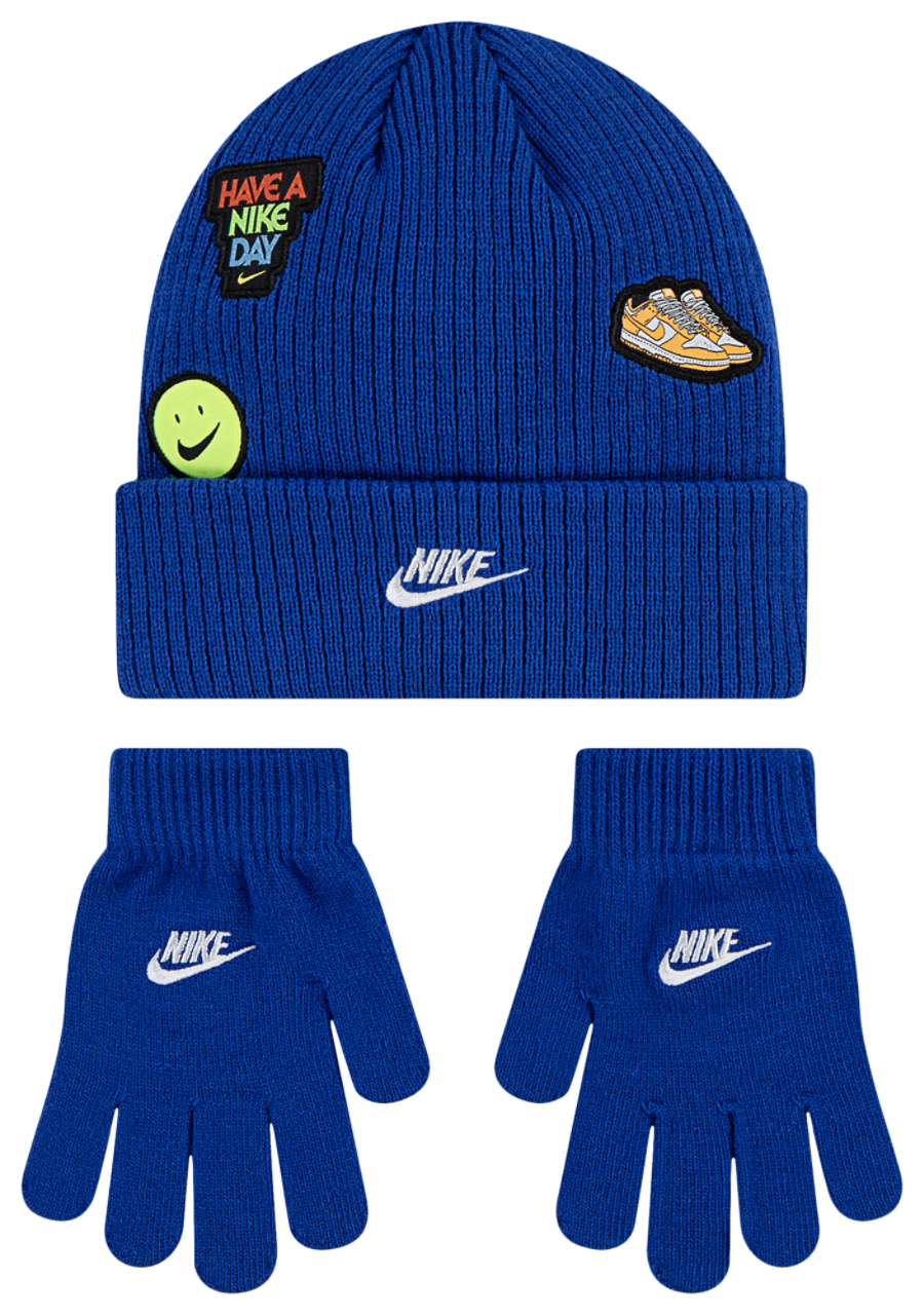 Nike Patch Peak Beanie Set Image 1 of 4. Tap to open photo gallery.