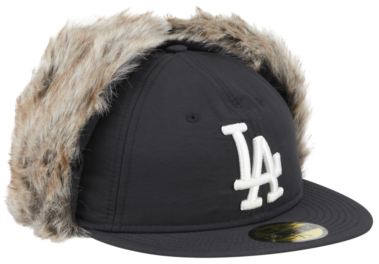 New Era Dodgers Dog Ear 59Fifty Fitted Cap  Image 3 of 7. Tap to open photo gallery.