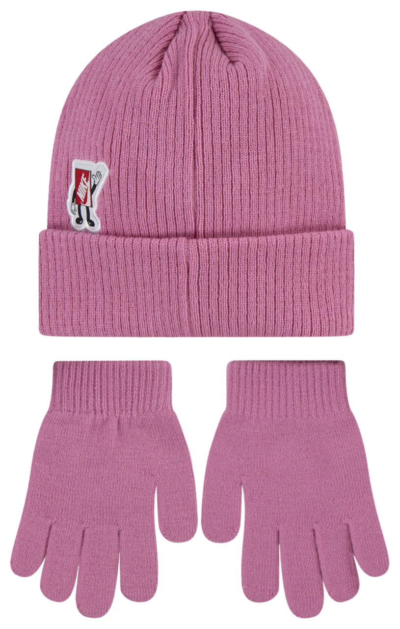 Nike Patch Peak Beanie Set  Image 2 of 4. Tap to open photo gallery.