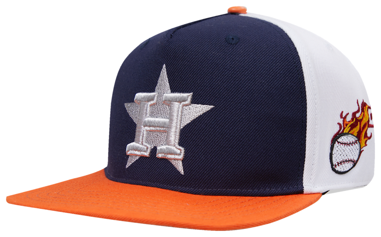 Pro Standard Astros Chrome Wool Snapback Image 2 of 6. Tap to open photo gallery.