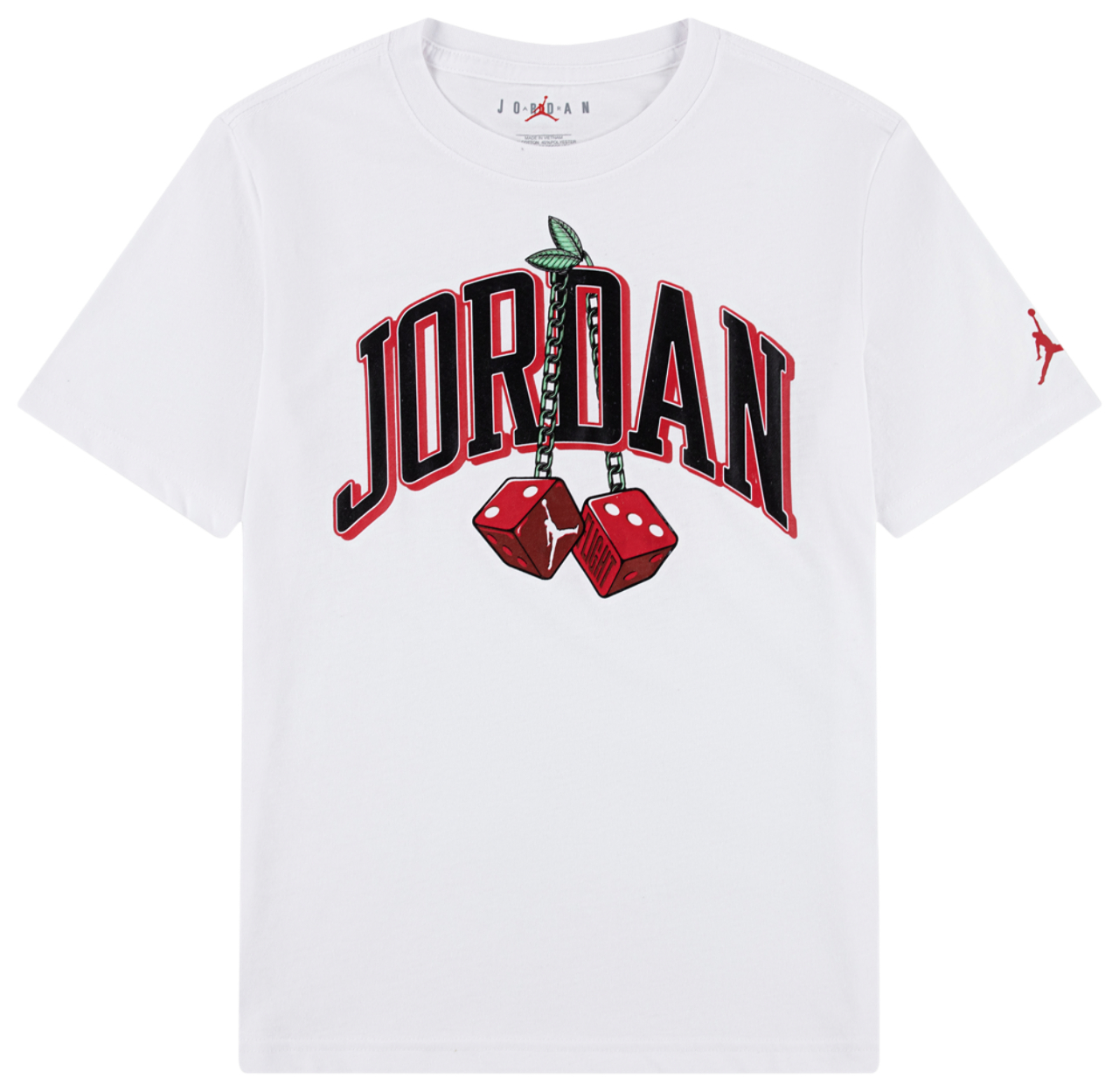 Jordan Cherry Dice Short Sleeve T-Shirt Image 1 of 3. Tap to open photo gallery.