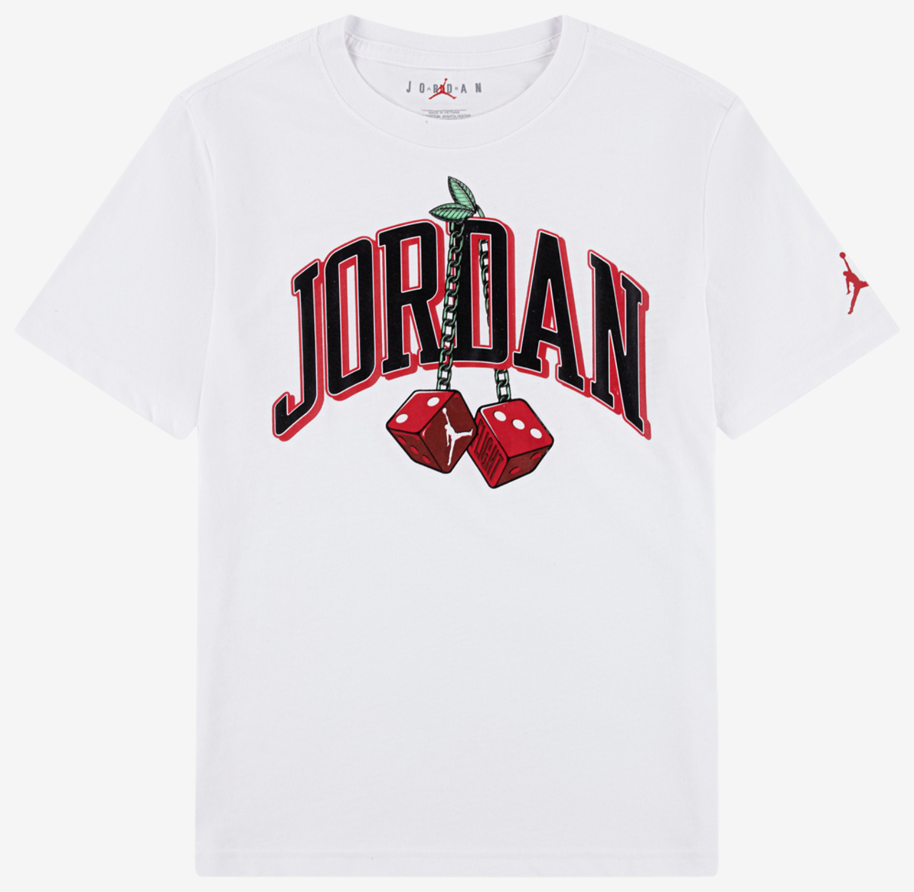 Jordan Cherry Dice Short Sleeve T-Shirt Image 1 of 3. Tap to open photo gallery.