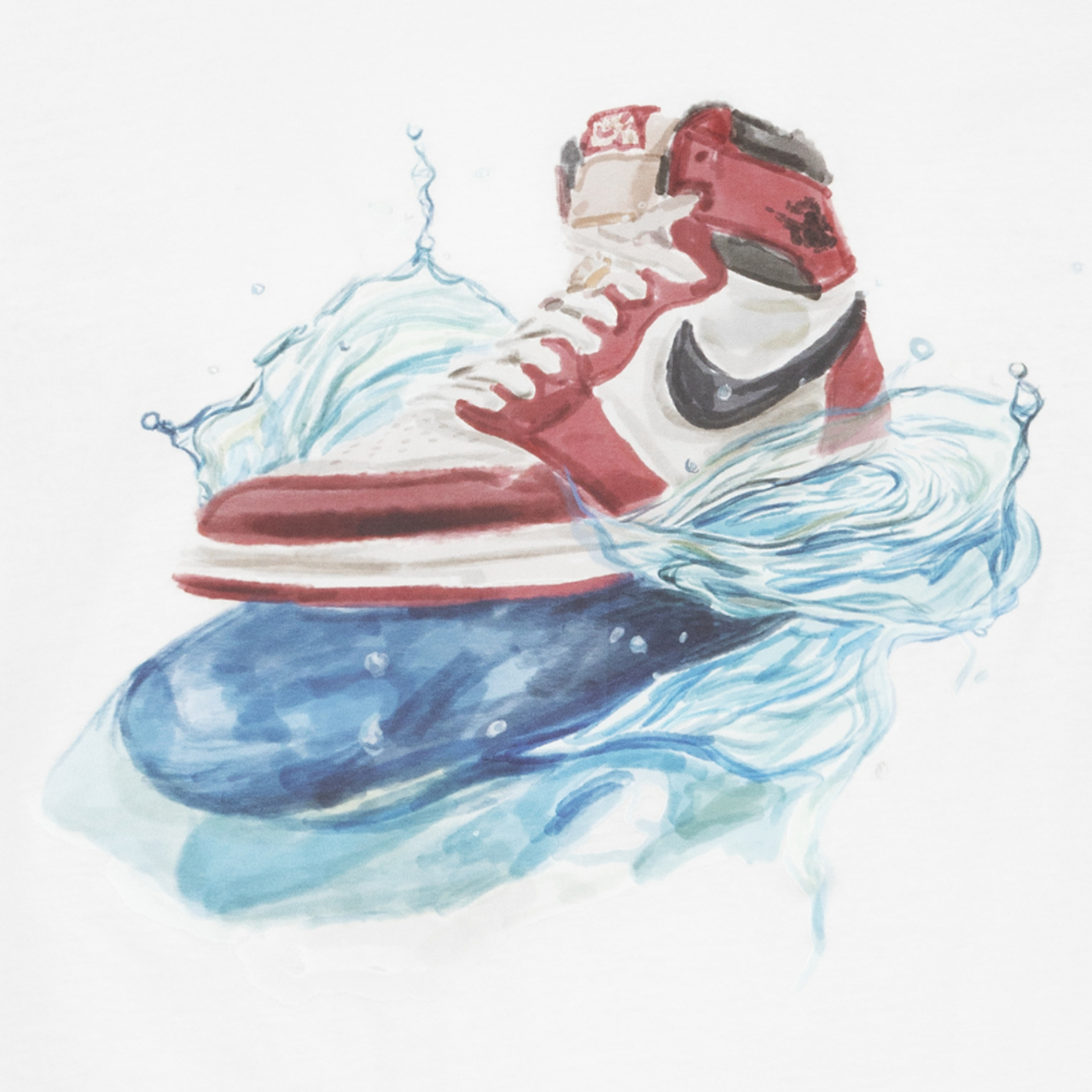 Jordan AJ 1 Wave Short Sleeve T-Shirt Image 3 of 8. Tap to open photo gallery.