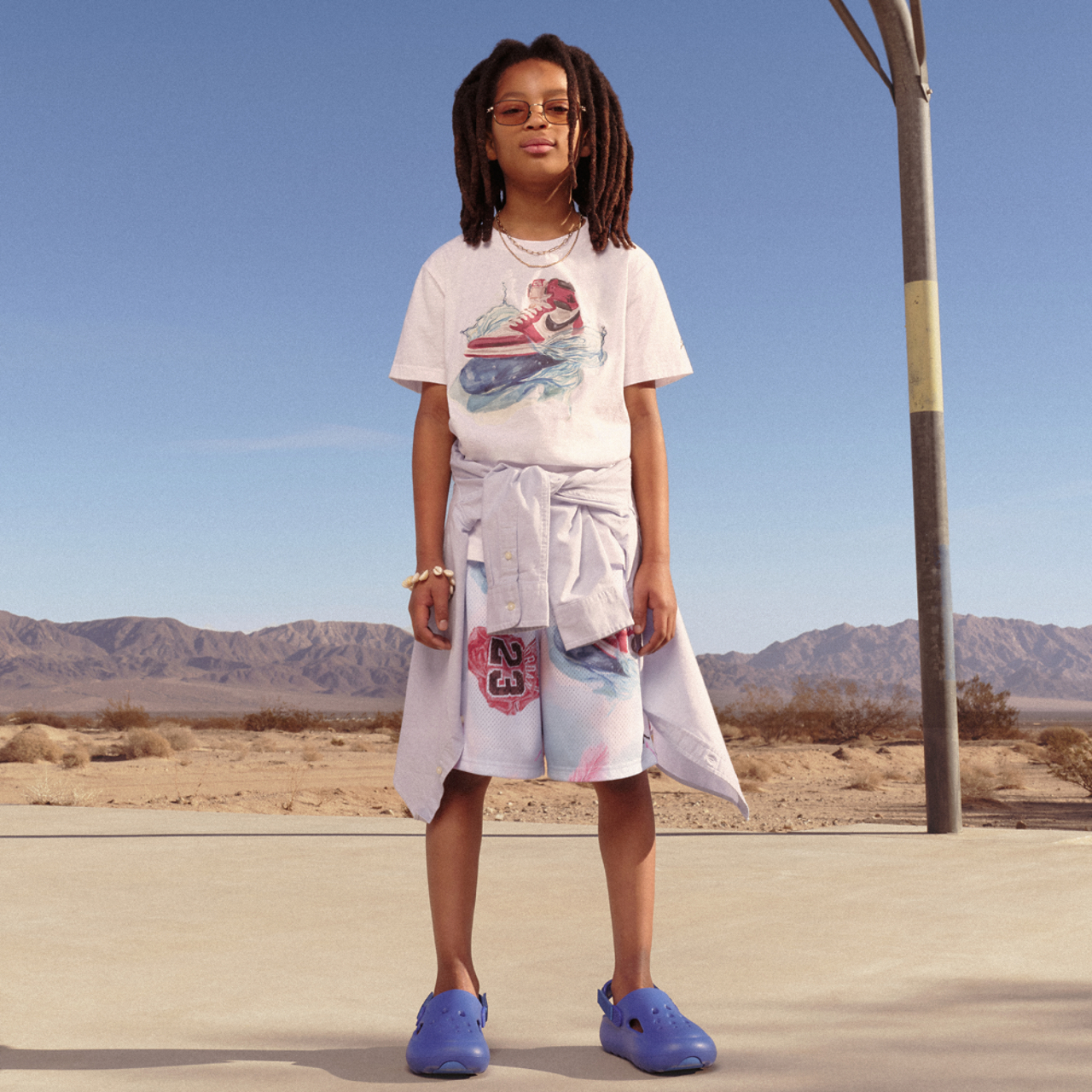 Jordan AJ 1 Wave Short Sleeve T-Shirt Image 7 of 8. Tap to open photo gallery.