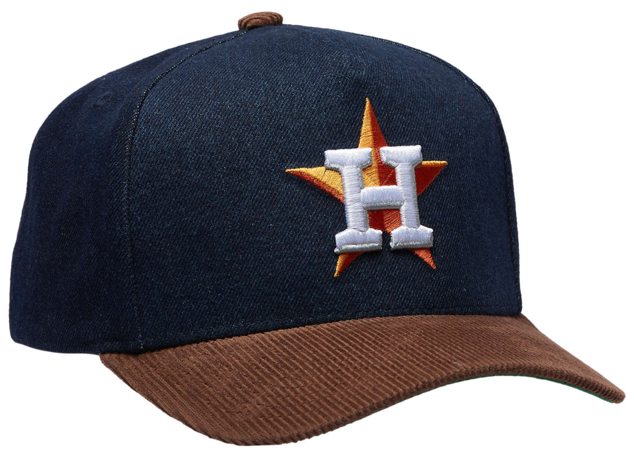 Mitchell & Ness Astros Denim Cord Pro Pinch Cap Image 3 of 5. Tap to open photo gallery.