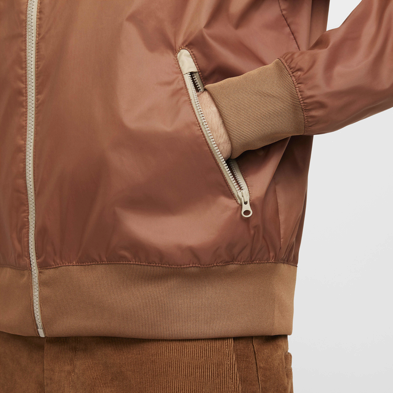 Nike Woven Windrunner Lined Hooded Jacket Image 4 of 4. Tap to open photo gallery.