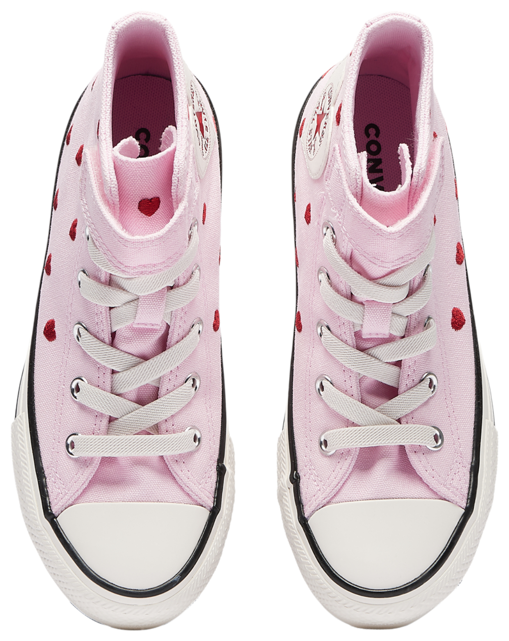 Converse Chuck Taylor All Star 1V Hi Hearts Image 4 of 5. Tap to open photo gallery.
