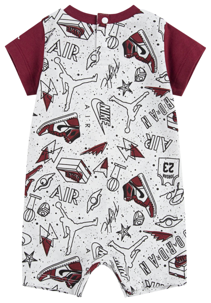 Jordan Fun Flight All Over Print Romper Image 2 of 2. Tap to open photo gallery.
