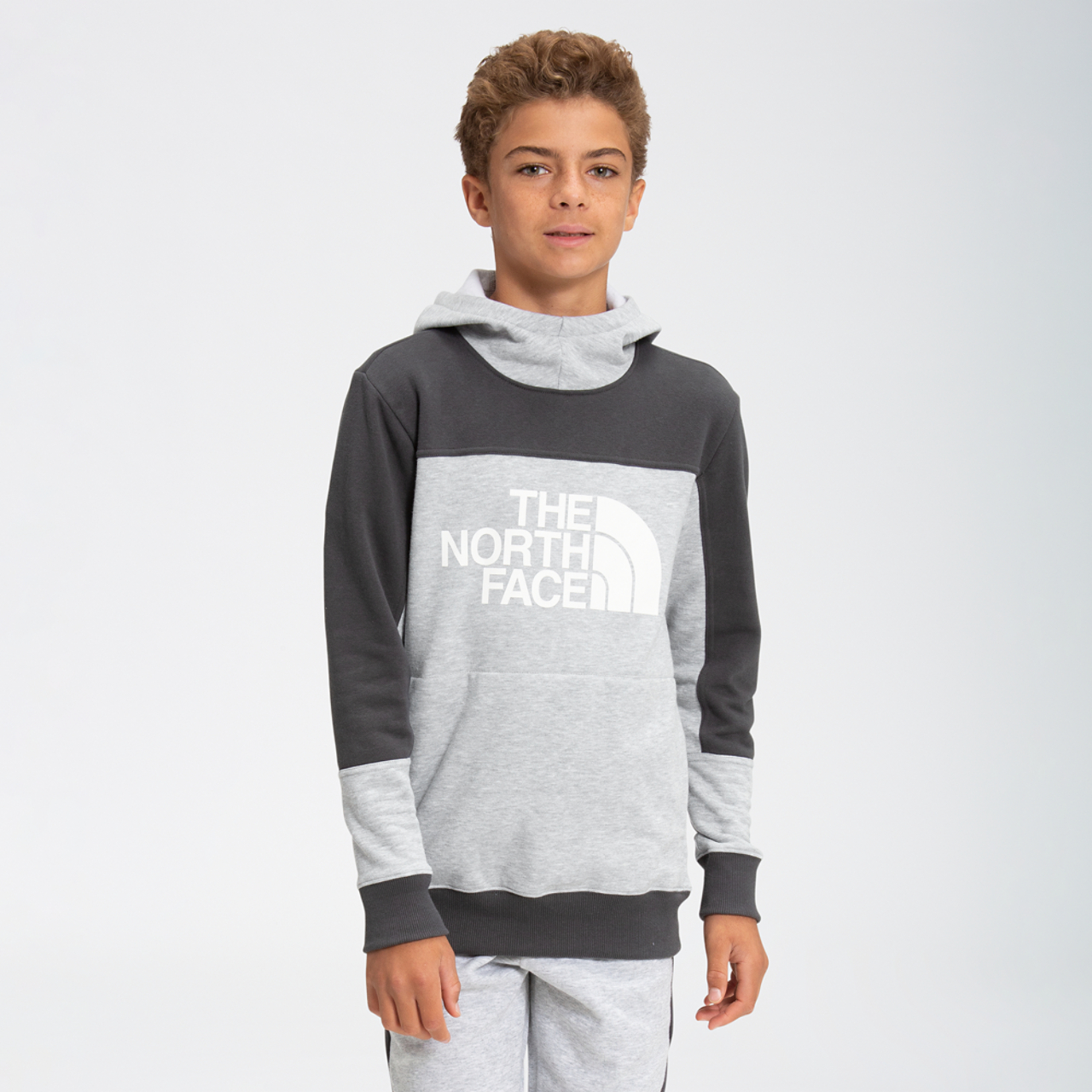 The North Face Colorblock Logo Hoodie Image 1 of 2. Tap to open photo gallery.
