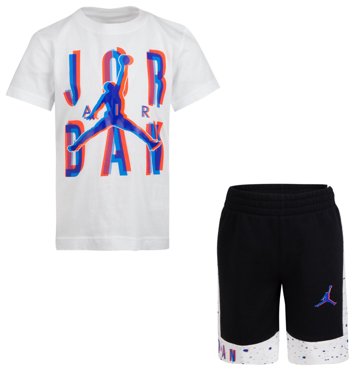 Jordan Space Glitch T-Shirt and Short Set Image 1 of 2. Tap to open photo gallery.