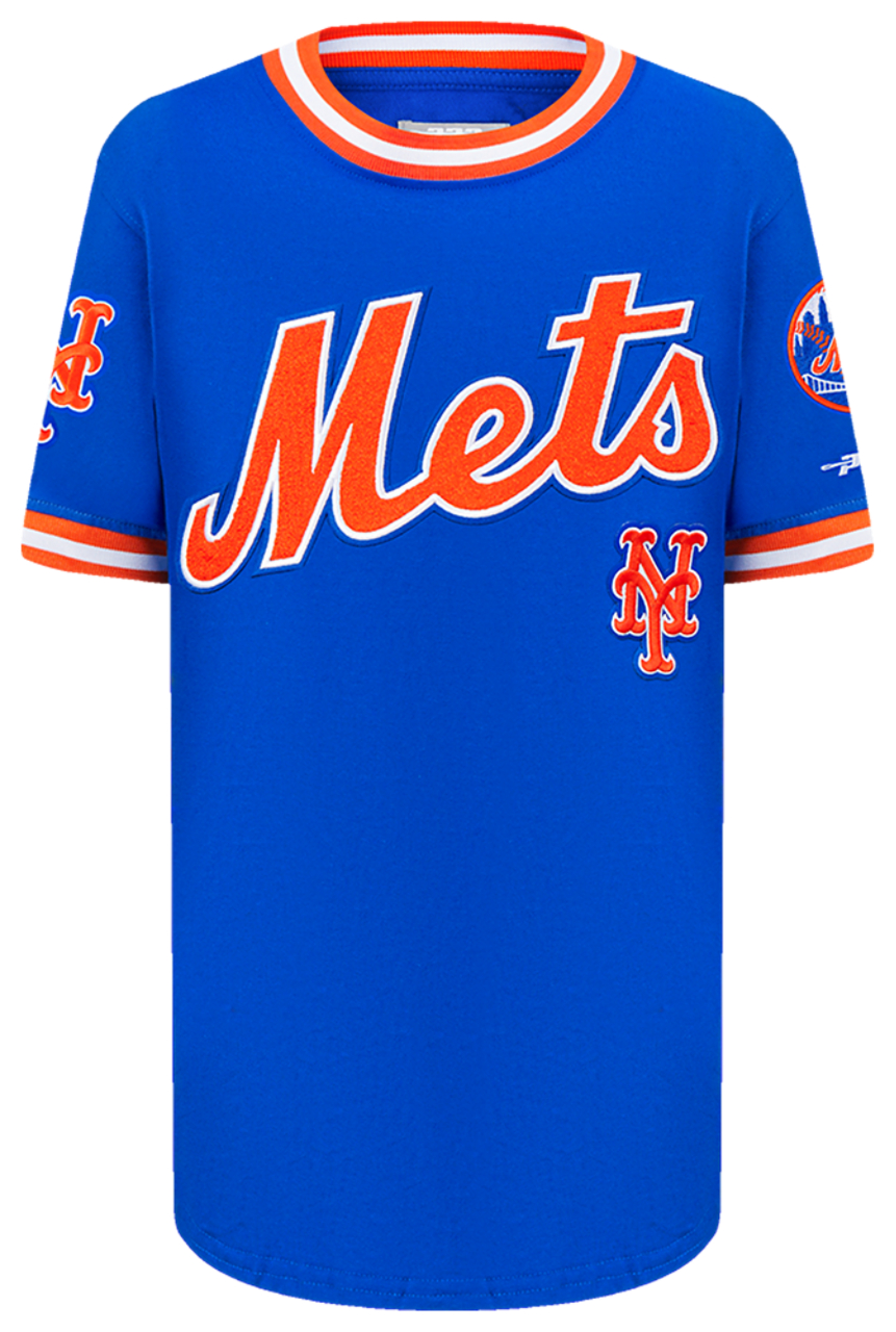 Pro Standard Mets Classic BB Ribbed Short Sleeve T-Shirt Image 1 of 7. Tap to open photo gallery.