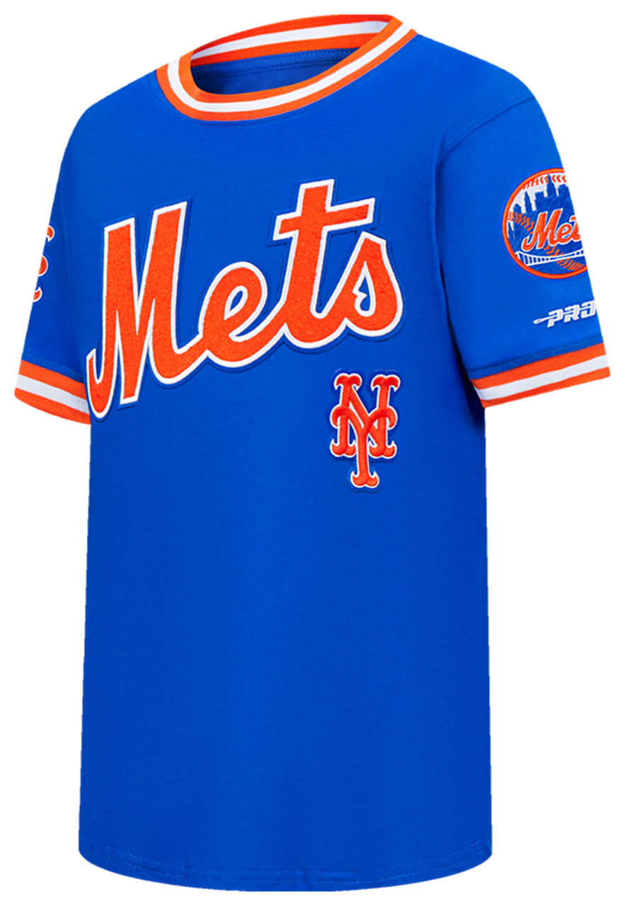 Pro Standard Mets Classic BB Ribbed Short Sleeve T-Shirt Image 3 of 7. Tap to open photo gallery.