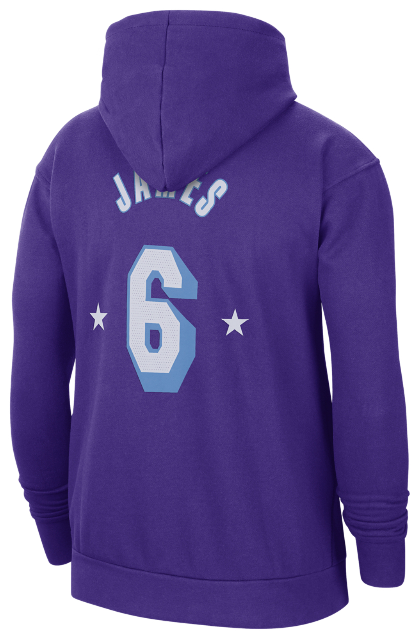 Nike Lakers Essential Name & Number Pullover Hoodie Image 2 of 2. Tap to open photo gallery.