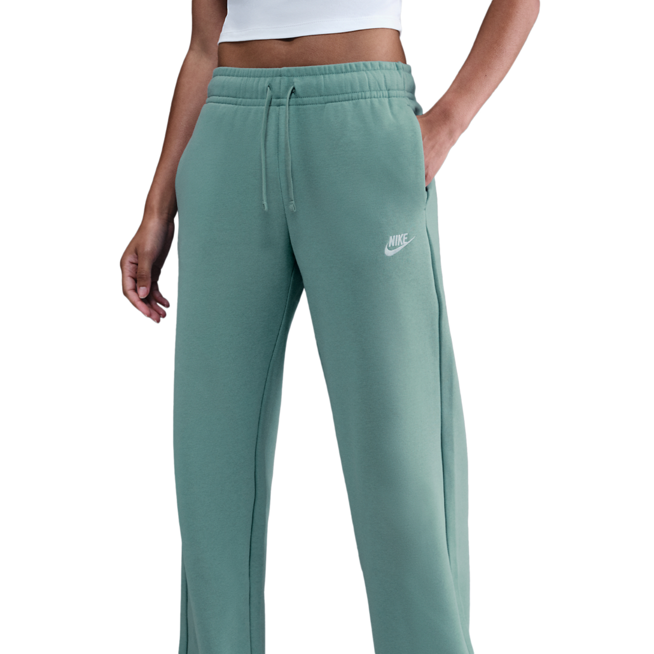 Nike NSW Club Fleece Mid Rise Pants Wide - Women's | Foot Locker
