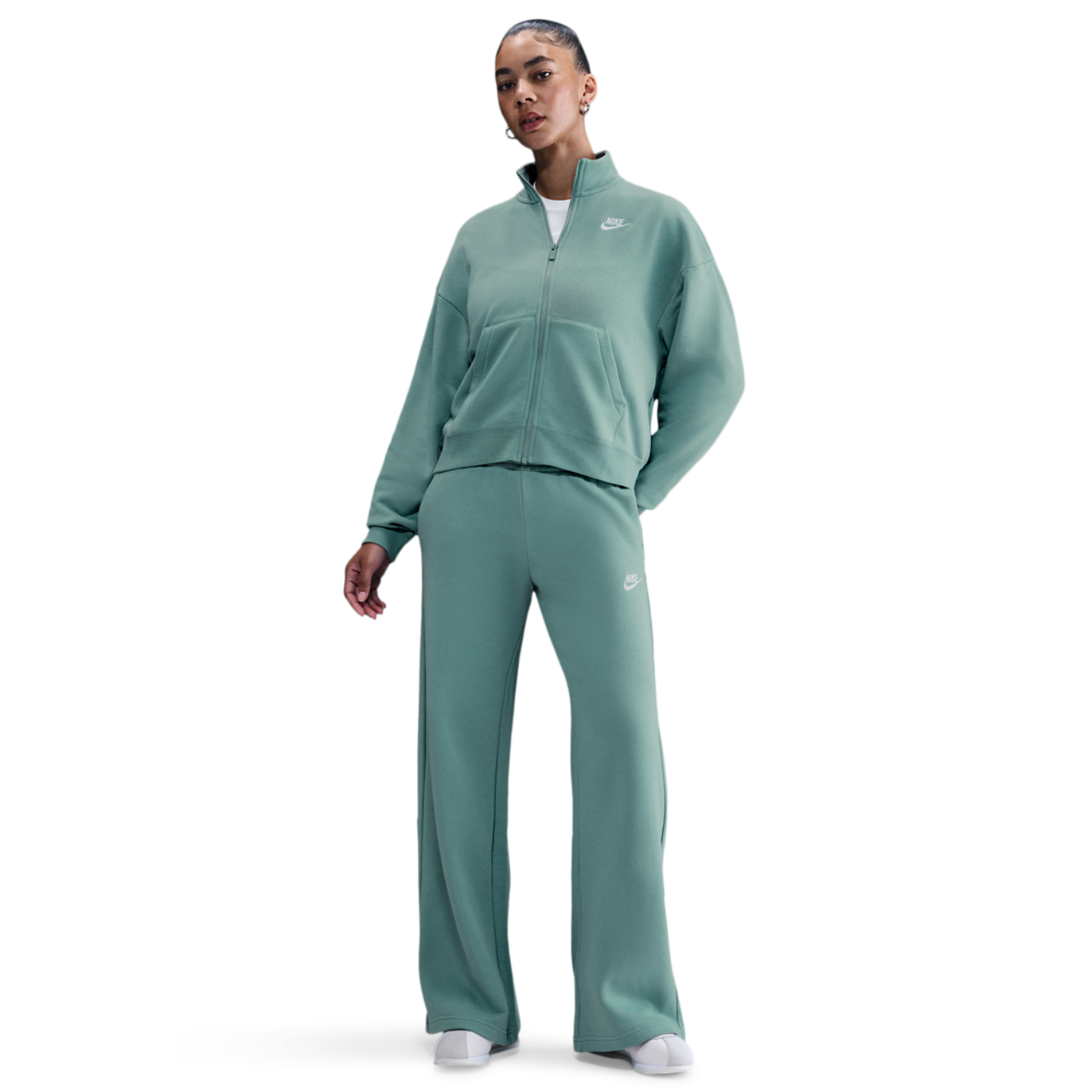 Nike NSW Club Fleece Mid Rise Pants Wide Image 3 of 4. Tap to open photo gallery.