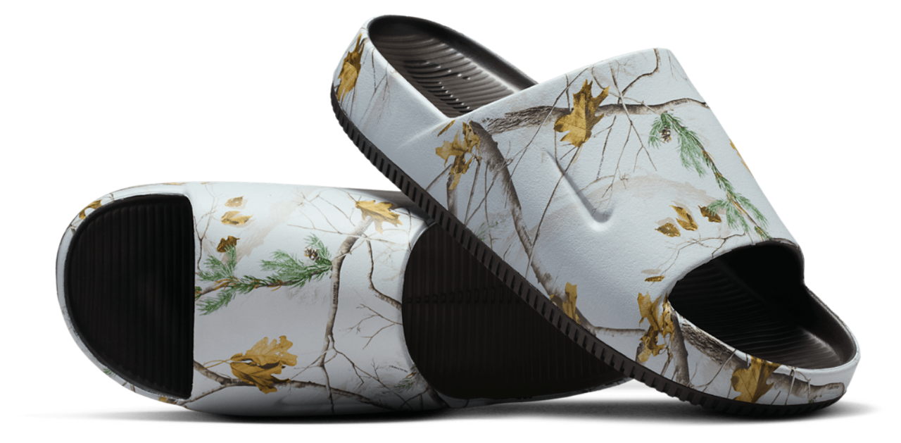 Nike RealTree Calm Slides Image 5 of 5. Tap to open photo gallery.