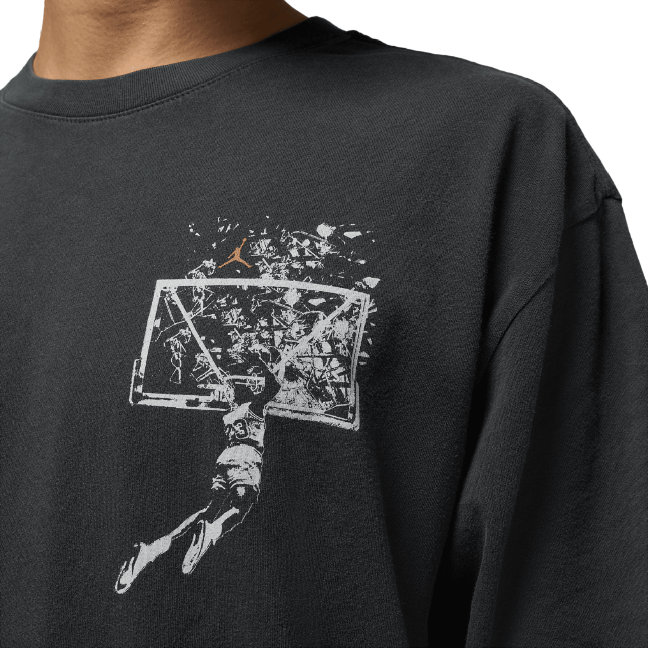Jordan Brooklyn SBB Oversize GFX Short Sleeve Crew Image 4 of 6. Tap to open photo gallery.