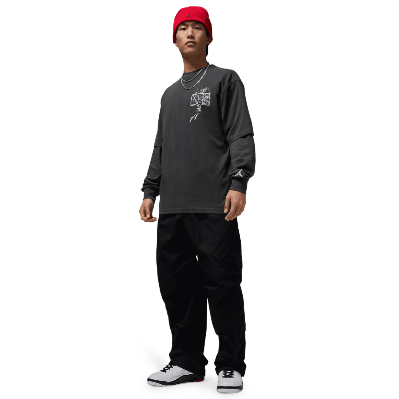 Jordan Brooklyn SBB Oversize GFX Short Sleeve Crew Image 6 of 6. Tap to open photo gallery.
