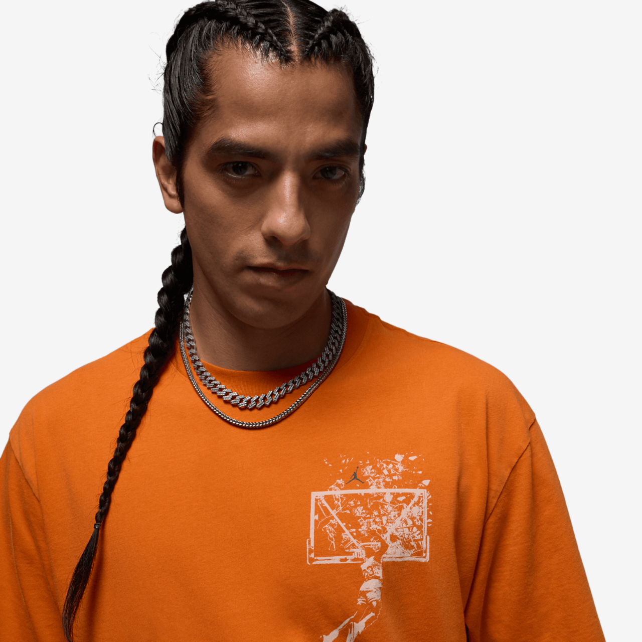Jordan Brooklyn SBB Oversize GFX Short Sleeve Crew Image 3 of 6. Tap to open photo gallery.