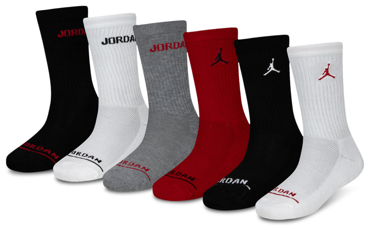 Jordan Legend Crew Socks 6-Pack Image 1 of 6. Tap to open photo gallery.