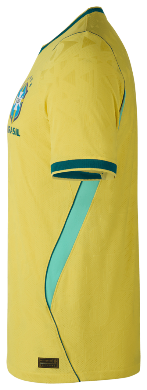 Nike Brasil Home Authentic Match Jersey Image 3 of 10. Tap to open photo gallery.