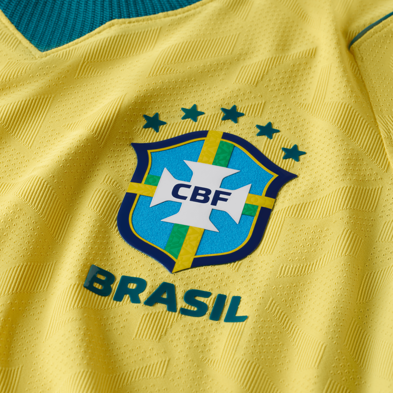 Nike Brasil Home Authentic Match Jersey Image 4 of 10. Tap to open photo gallery.