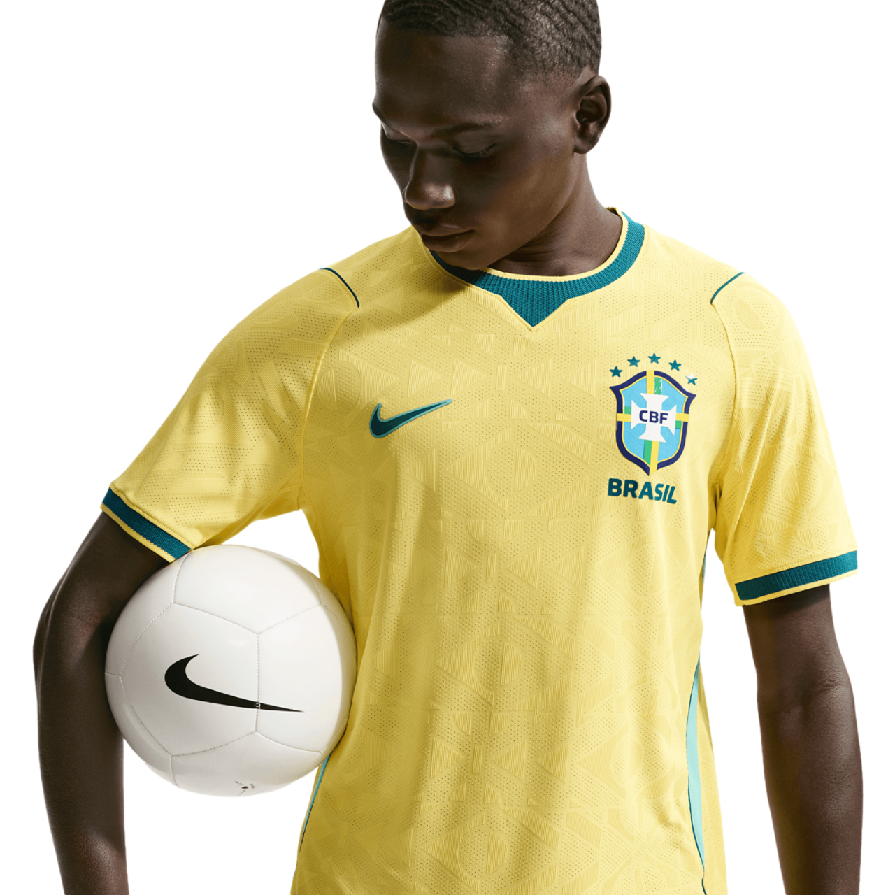 Nike Brasil Home Authentic Match Jersey Image 5 of 10. Tap to open photo gallery.