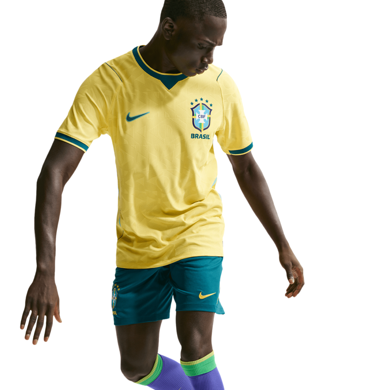 Nike Brasil Home Authentic Match Jersey Image 8 of 10. Tap to open photo gallery.