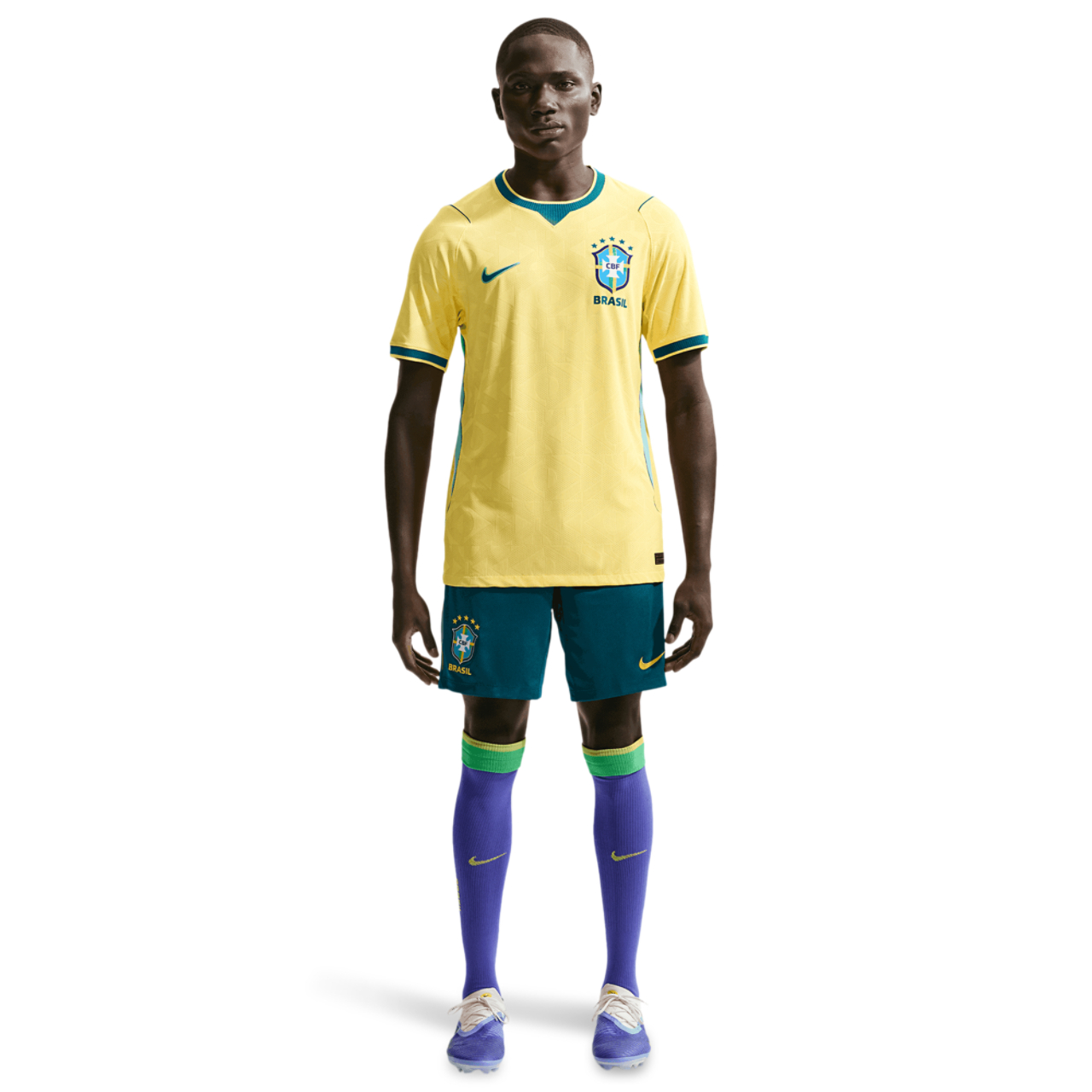 Nike Brasil Home Authentic Match Jersey Image 9 of 10. Tap to open photo gallery.