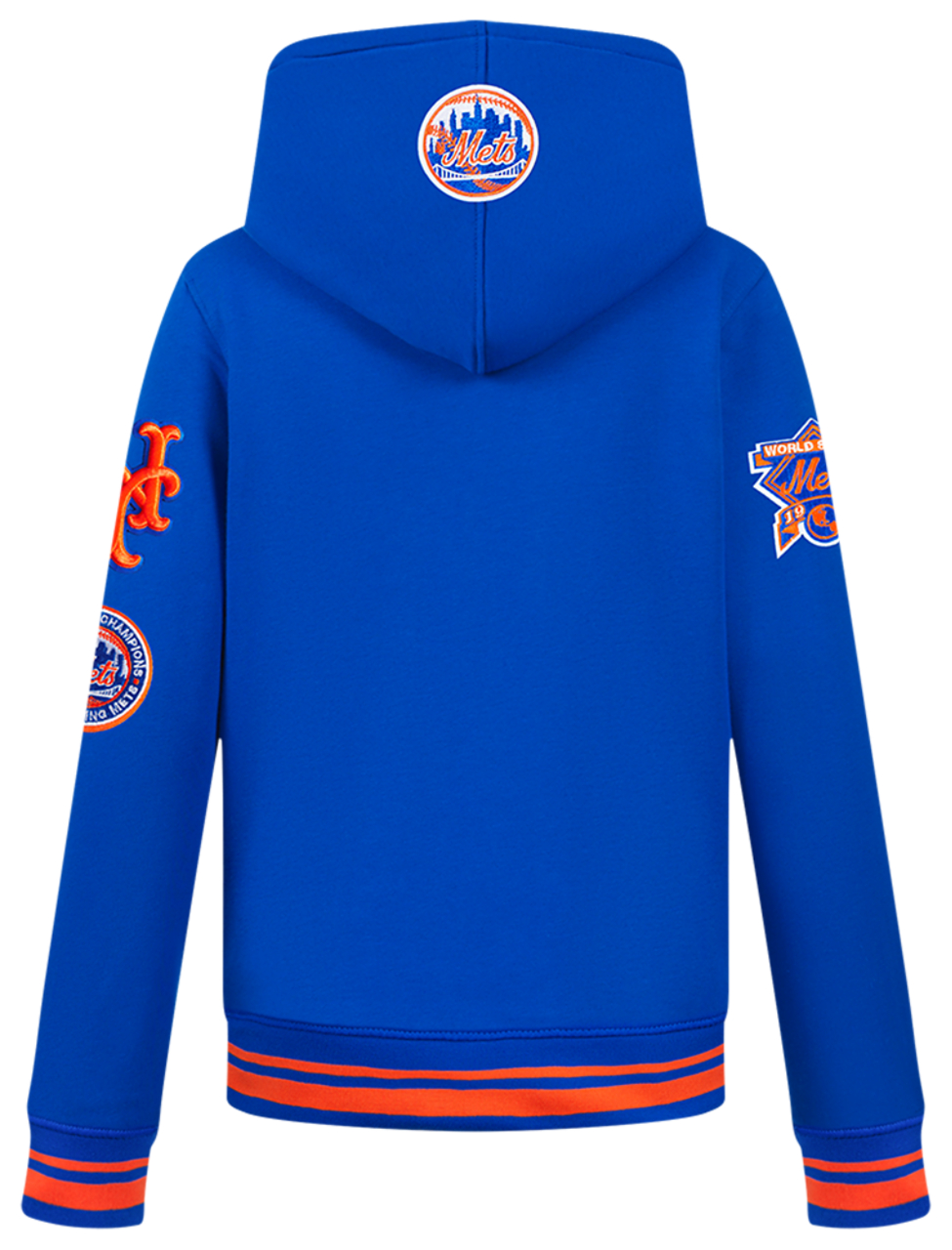 Pro Standard Mets Retro Classic BB Ribbed Fleece PO Hoodie Image 2 of 9. Tap to open photo gallery.