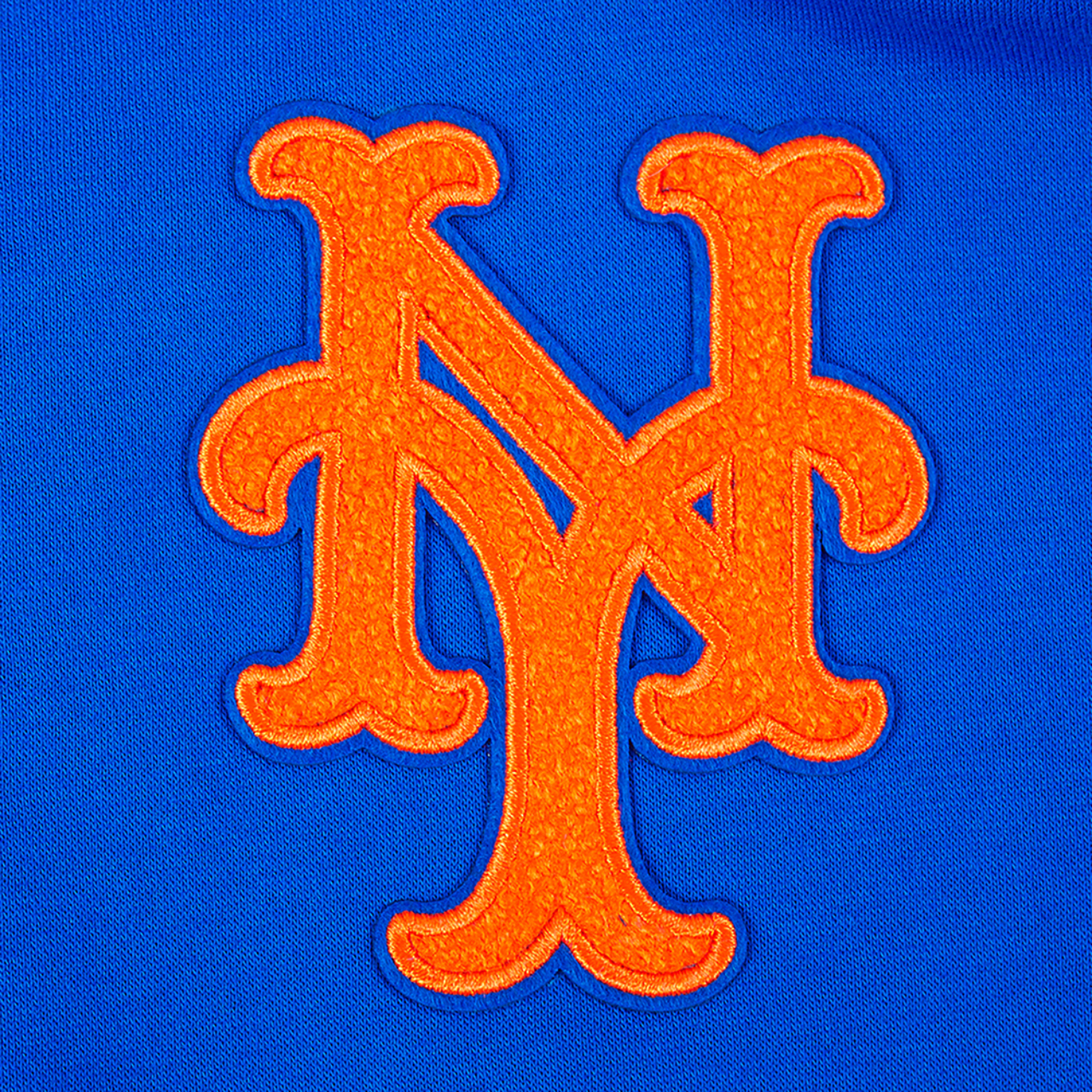 Pro Standard Mets Retro Classic BB Ribbed Fleece PO Hoodie Image 5 of 9. Tap to open photo gallery.