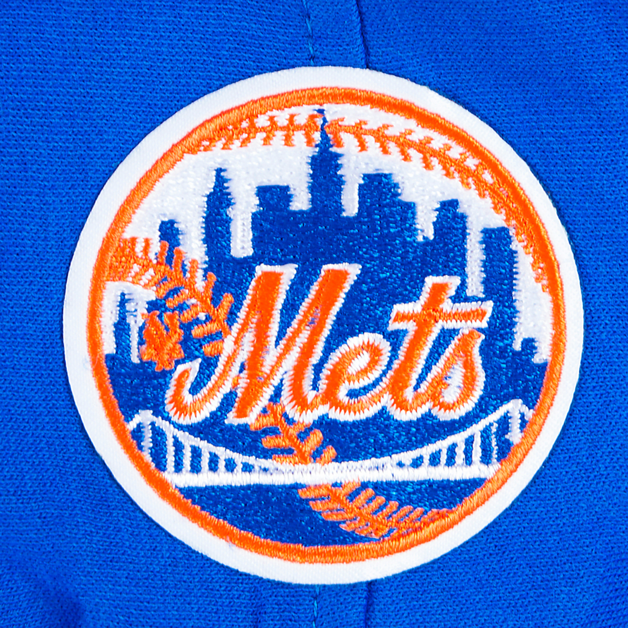 Pro Standard Mets Retro Classic BB Ribbed Fleece PO Hoodie Image 9 of 9. Tap to open photo gallery.