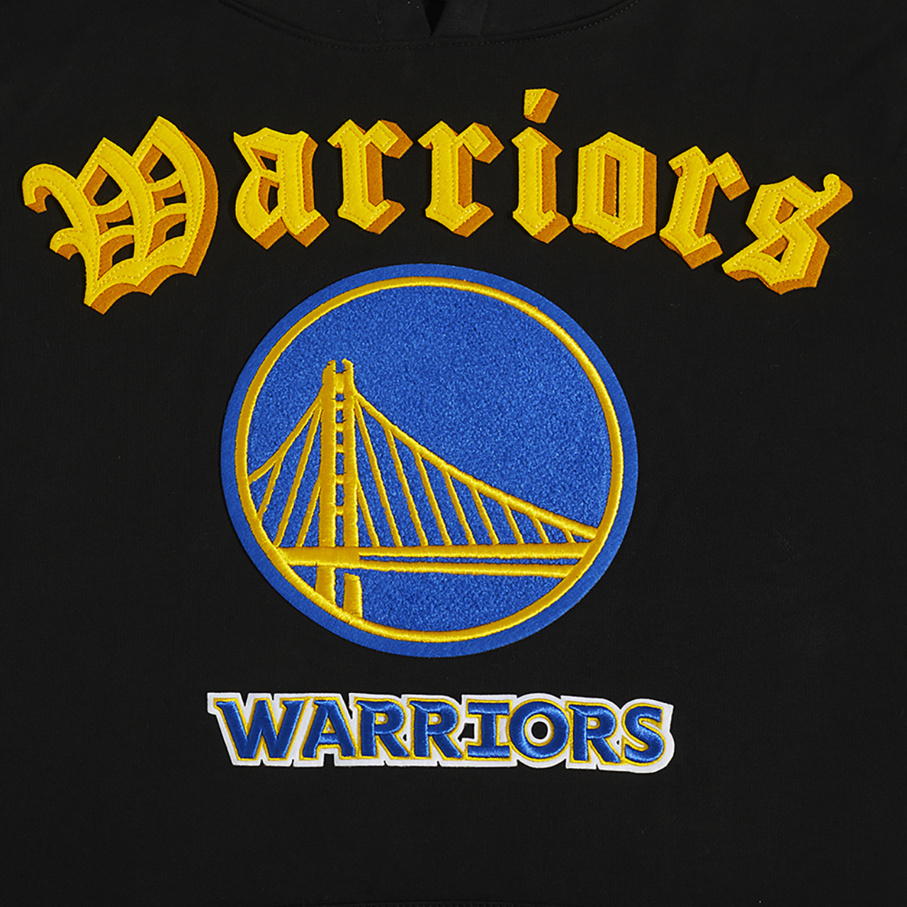 Pro Standard WARRIORS OLD ENGLISH FLC PO HOODIE Image 5 of 8. Tap to open photo gallery.