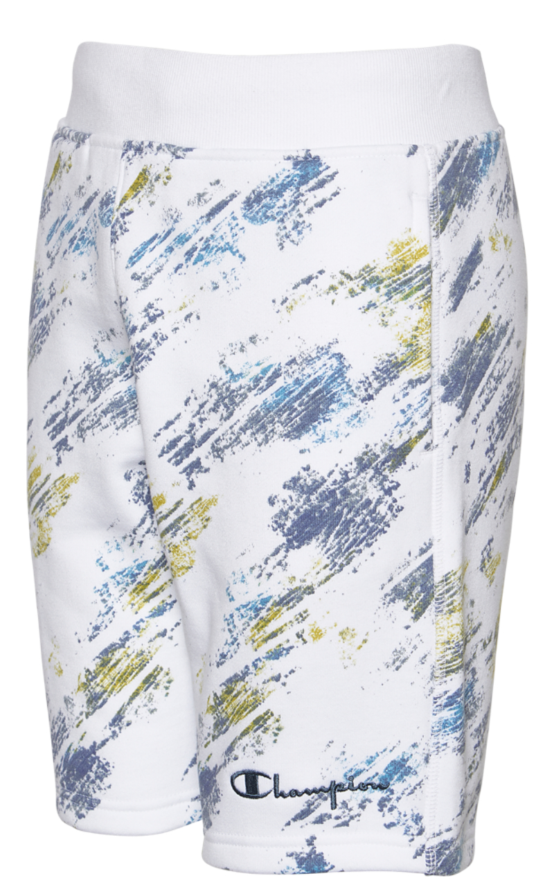 Champion Crayon Blur All Over Print Premium Fleece Short Image 1 of 4. Tap to open photo gallery.