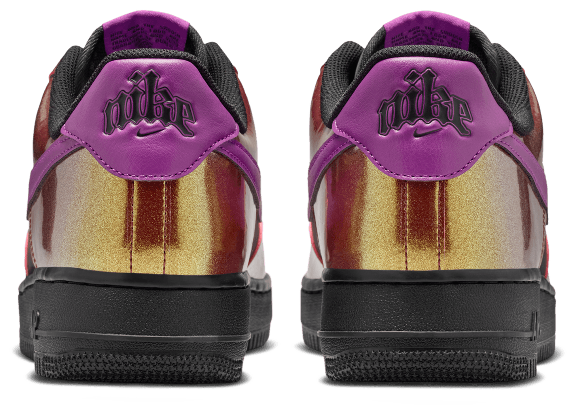 Nike Air Force 1 '07 LV8 - Gold/Black/Bold Berry - Image 3