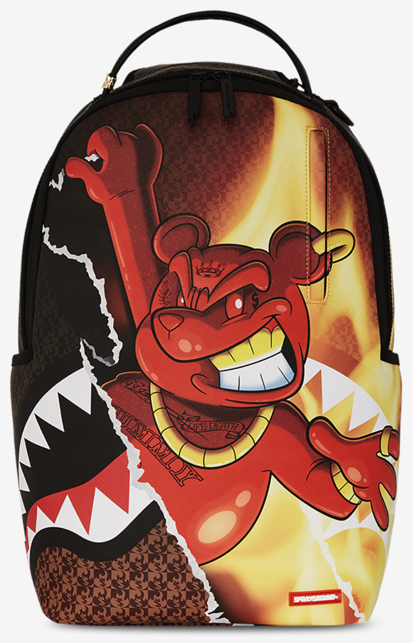 Sprayground Diablo Fire Tear Backpack Image 1 of 9. Tap to open photo gallery.