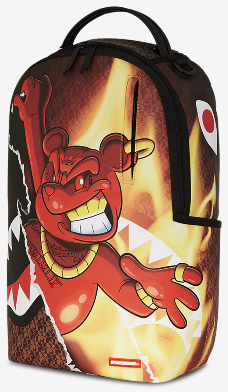 Sprayground Diablo Fire Tear Backpack Image 3 of 9. Tap to open photo gallery.